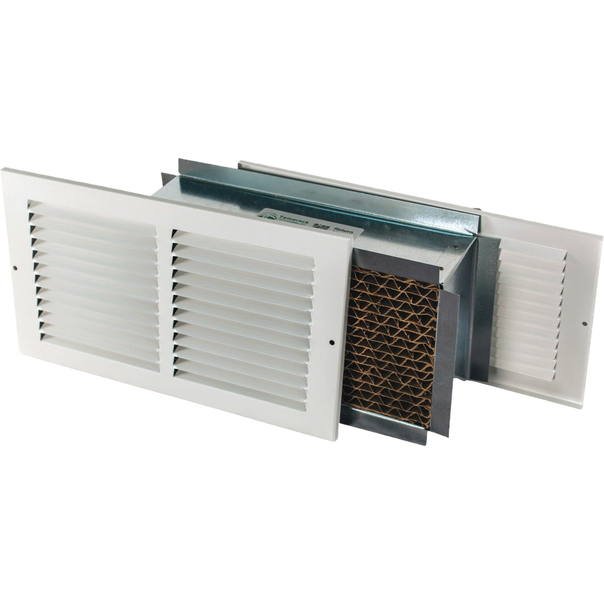Tamarack Wall Return Air Pathway, White, 12in.W x 4in.H x 3 1/2in.D, Model# TTI-RAPR12.4